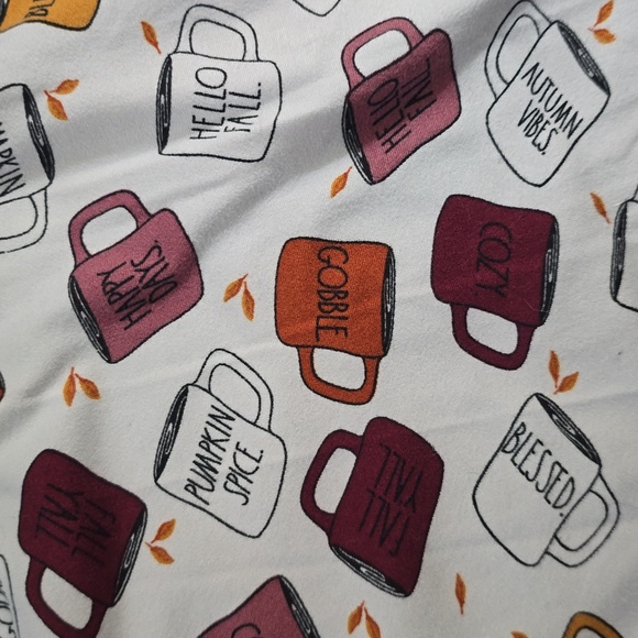 RAE DUNN Pajama Bottoms with Mug Print Cozy Casual Sleepwear Sz L Joggers - Picture 3 of 5